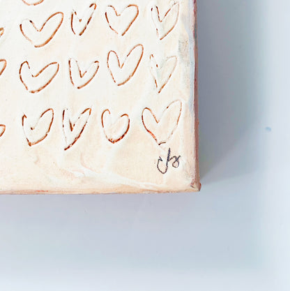 Etched Hearts Painting