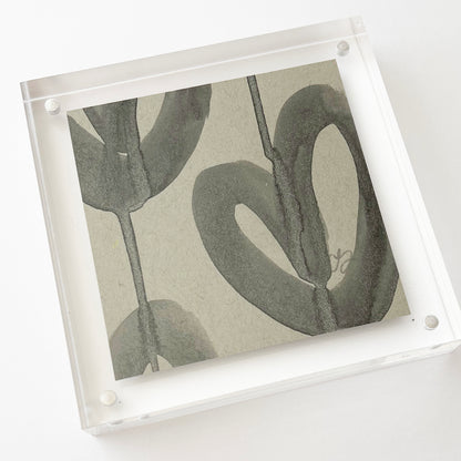 Acrylic Block Black Heart Painting