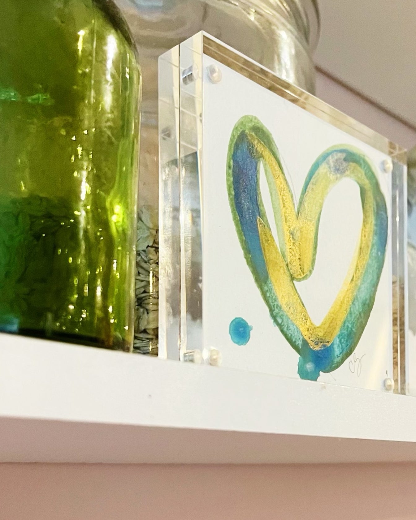 Acrylic Block Cold Cold Heart Painting