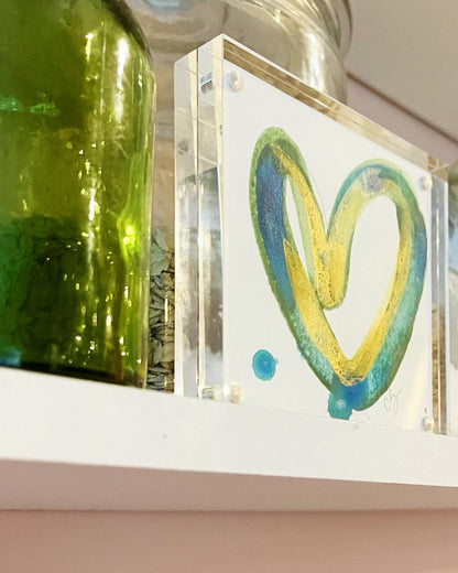 Acrylic Block Cold Cold Heart Painting